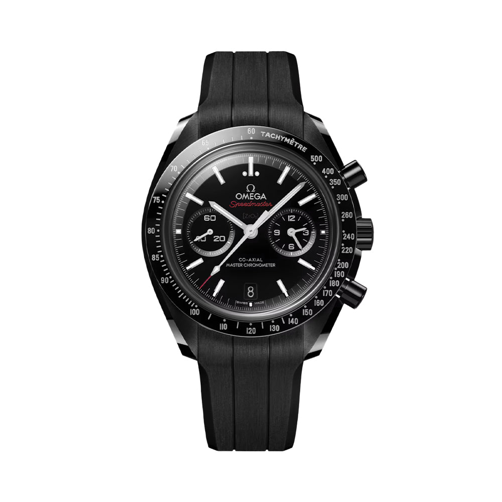 Speedmaster Dark Side of the Moon Black Ceramic 44.25mm - Black on Rubber Strap