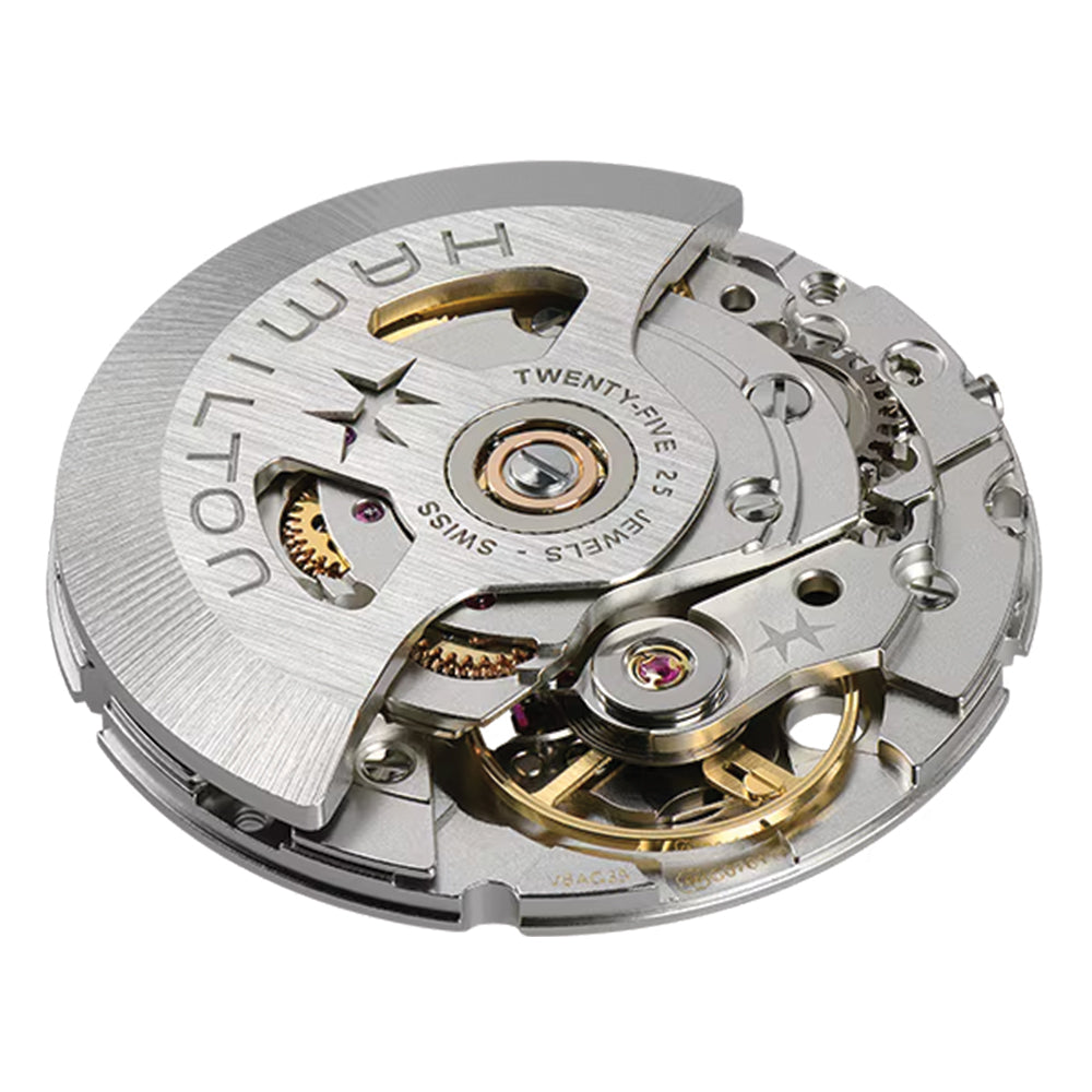 Khaki Aviation Pilot Pioneer Auto 38mm - White on Green Leather Strap