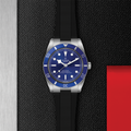 Black Bay 54 37mm - Blue on Rubber Strap