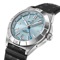 Chronomat Automatic GMT Steel and Platinum 40mm - Blue on Rubber Strap