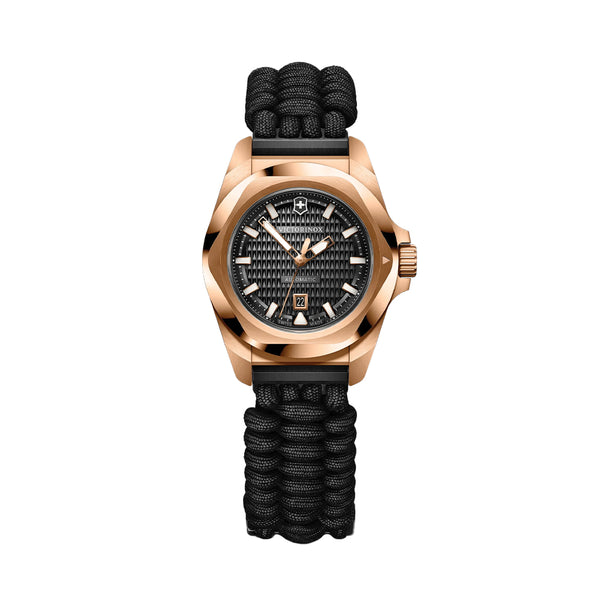 I.N.O.X. PVD 5N Gold-Tone 32mm - Black on Nylon Strap - Teddy