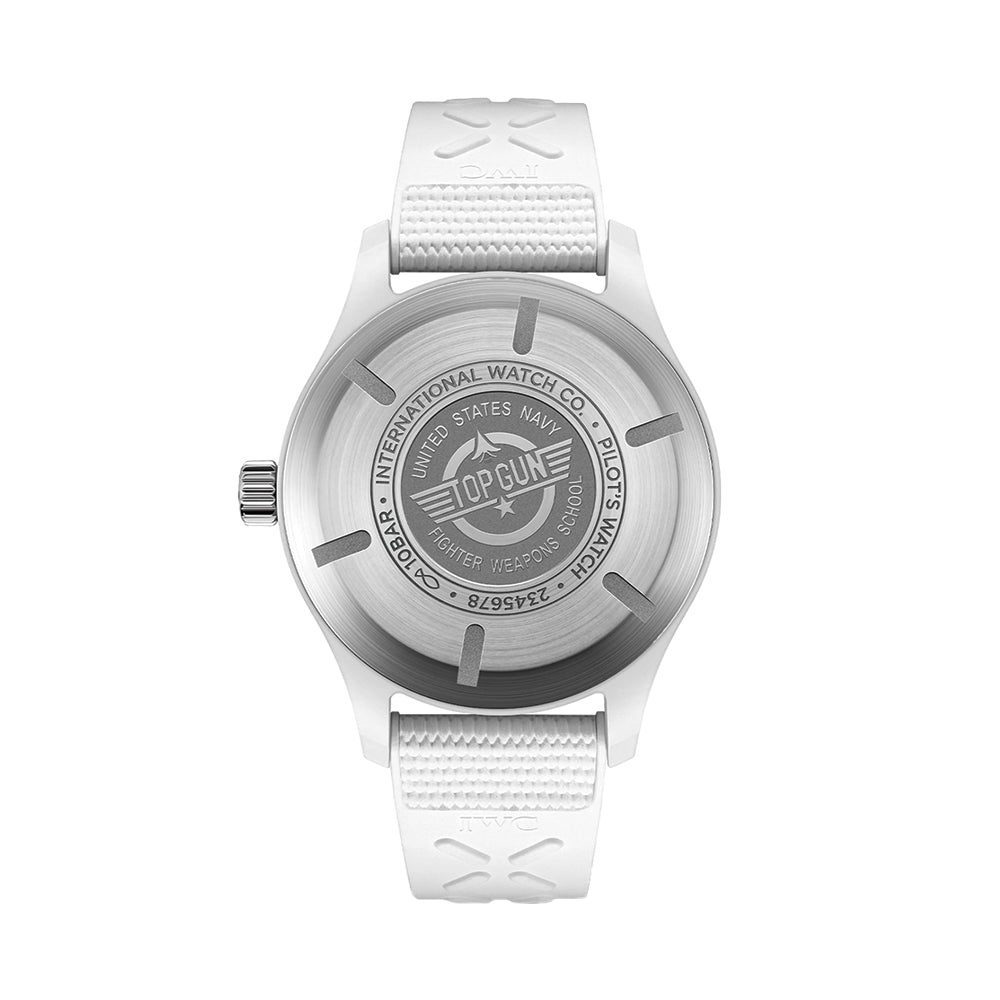 Pilot's Watch Automatic TOP GUN Lake Tahoe Ceramic Case 41mm - Black on Rubber Strap