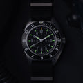 SSNAV No Date 41mm - Black on Nylon Defense Standard Strap