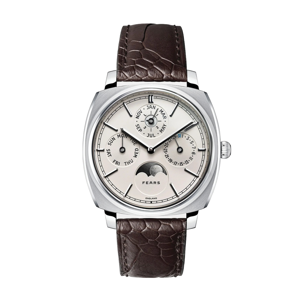 Brunswick Perpetual Calendar Limited Edition 39mm - White on Leather Strap