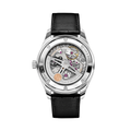 Portugieser Automatic 40mm - Silver w/ Black Accents on Leather Strap