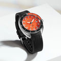 Devil Diver 41mm - Orange Rubber Strap