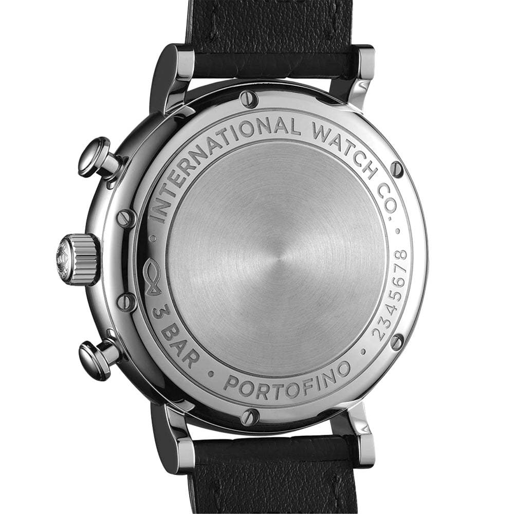 Portofino Chronograph Gold Accents 42mm - Blue on Leather Strap