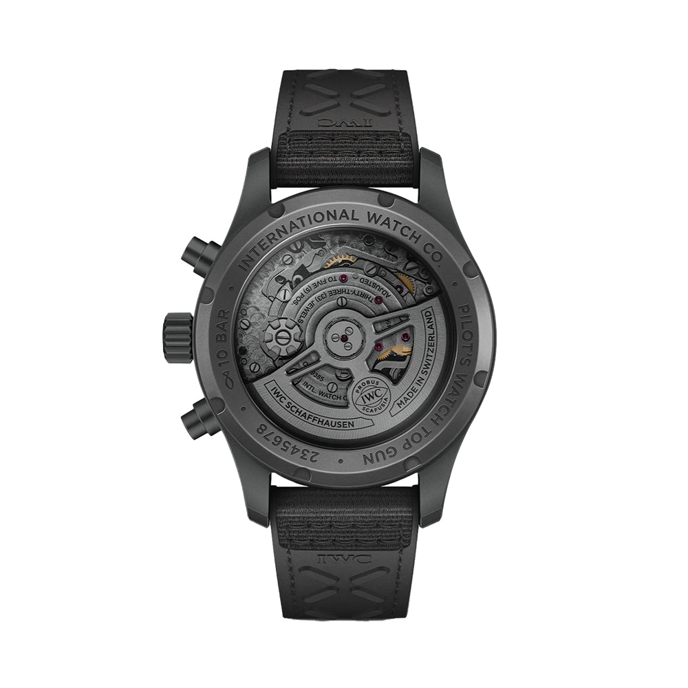 Pilot's Watch Chronograph TOP GUN Ceratanium® Case 41mm - Black on Rubber Strap
