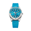Matic S 37.8mm - Light Blue on Mosaic Rubber Strap