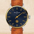 Pangaea 40mm - Blue on Leather Strap