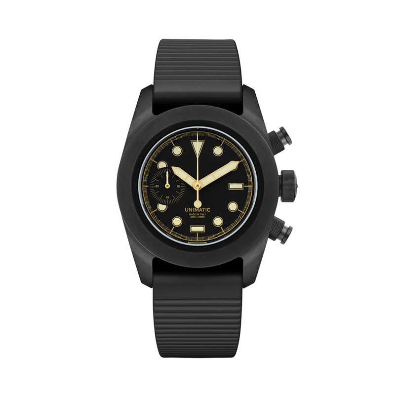 Modello Tre U3FB-ROPS Chronograph Limited Edition 40mm - Black on Rubb ...