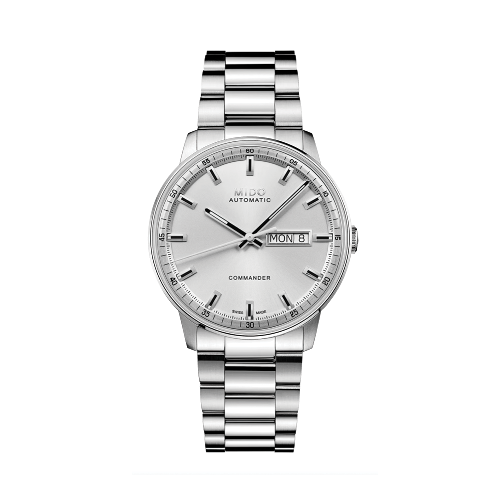 Commander Datoday 40mm - Silver on Bracelet