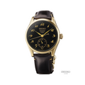 HCC006 Presage Classic Yellow Gold PVD 39.6mm - Black on Leather Strap