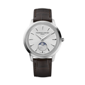 Classics Moneta Moonphase 37mm - Silver on Leather Strap