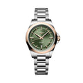 Conquest Pink Gold Bezel 30mm - Green on Bracelet