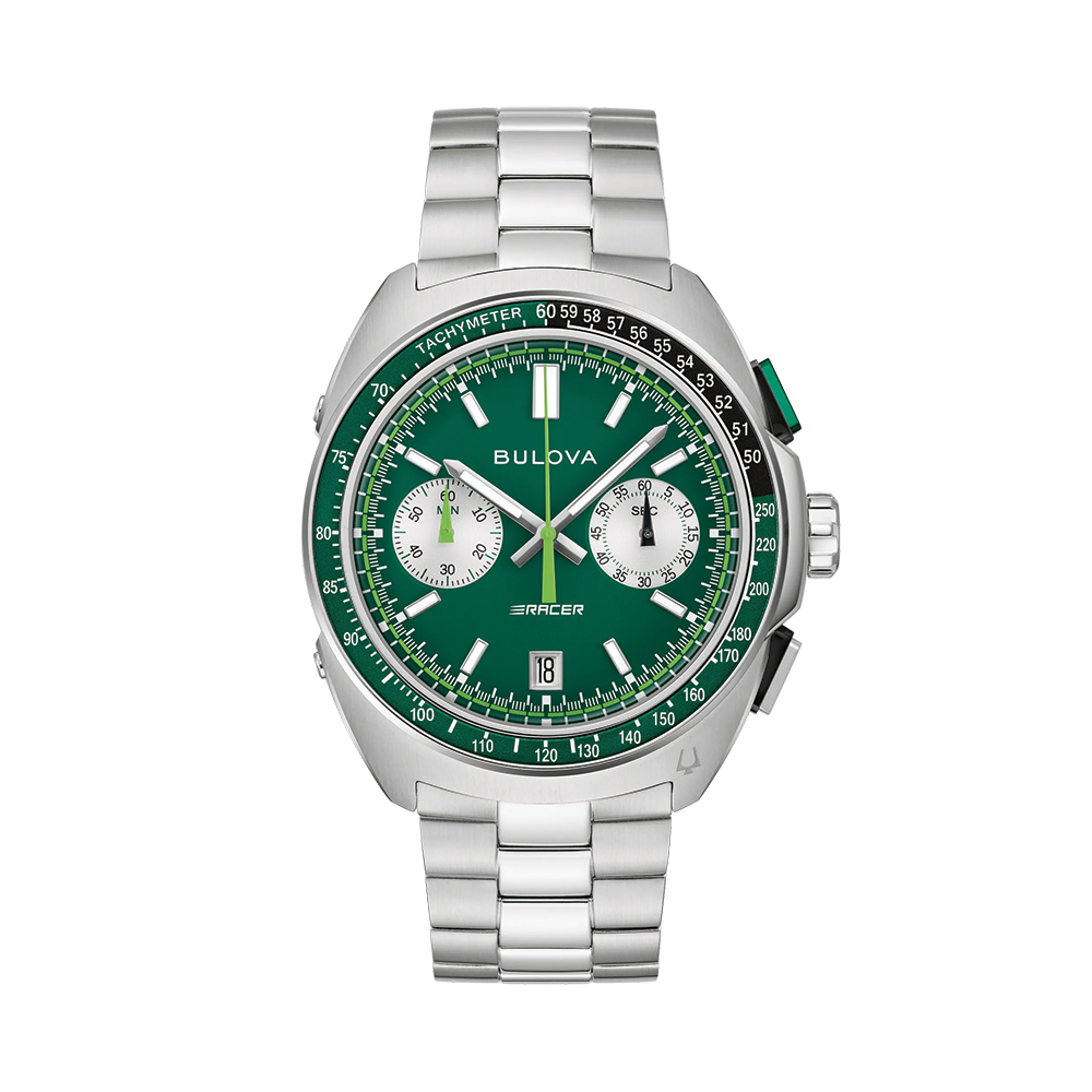 Racer Chronograph Quartz 42mm - Green on Bracelet