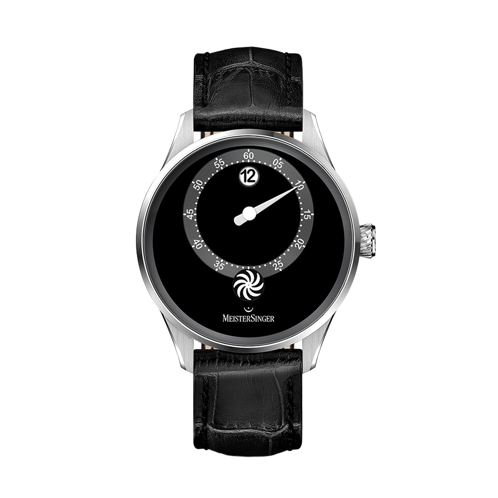 Panthero Jumping Hour 40.5mm - Black on Leather Strap