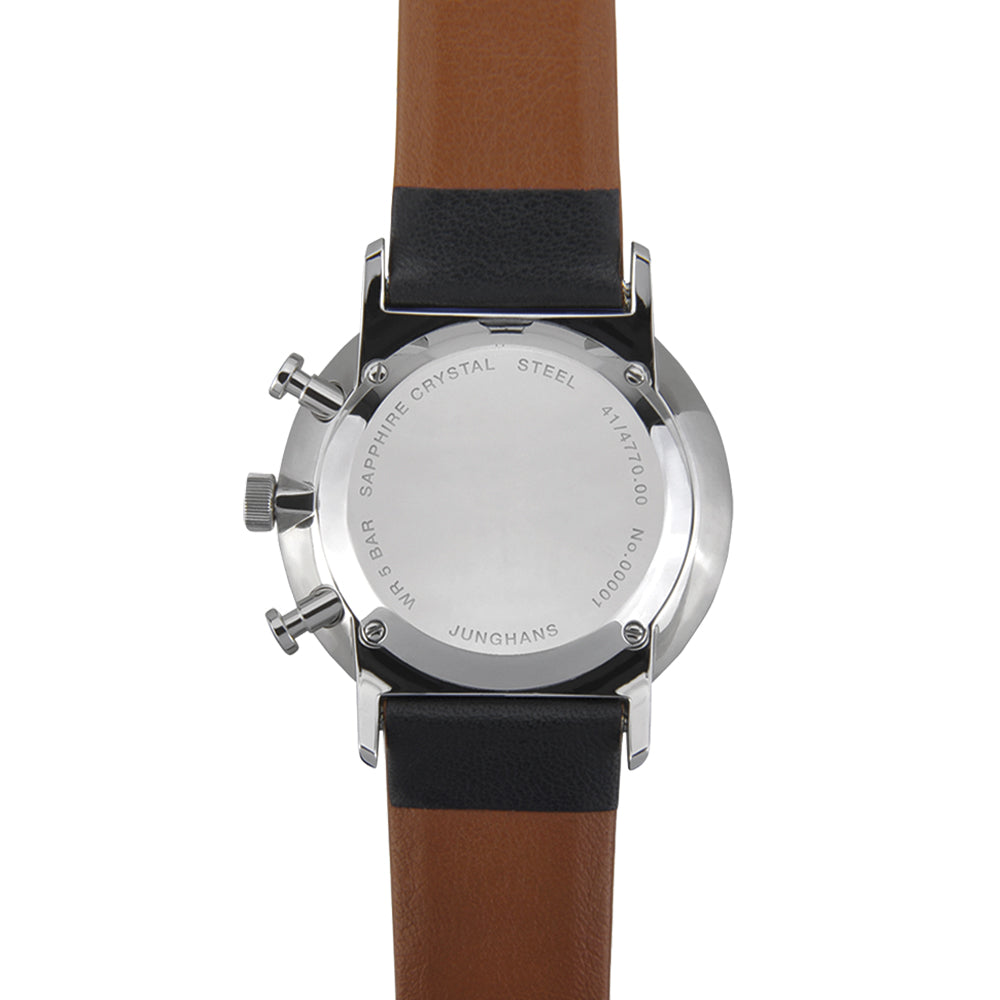 FORM C Chronograph w/ Numerals 40mm - White on Leather Strap