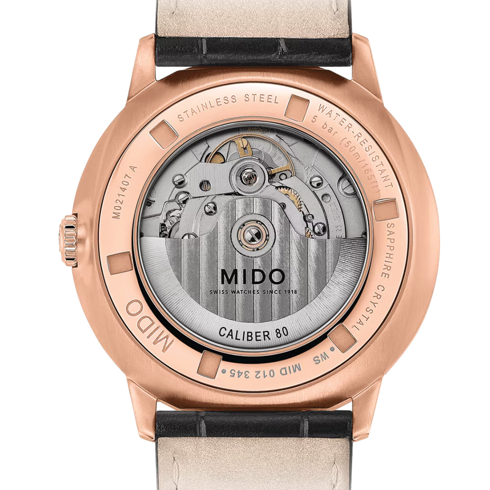 Commander Gradient 40mm - Black on Leather Strap