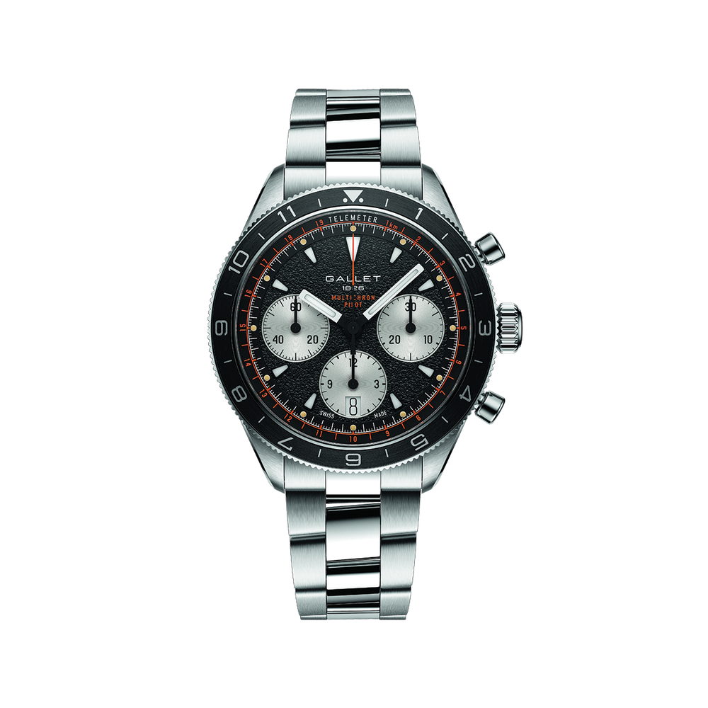 Multichron Pilot Chronograph 42mm - Black on Bracelet