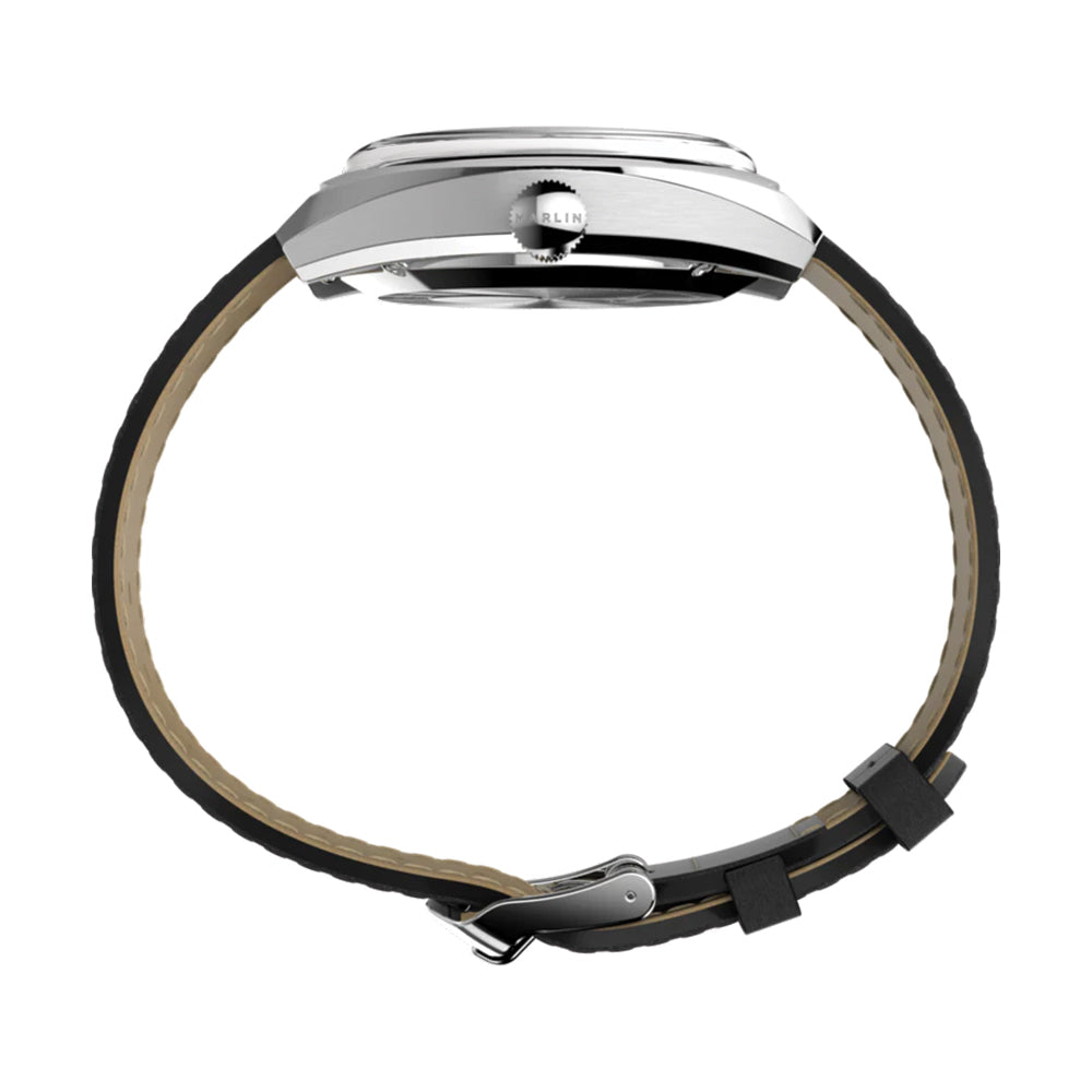 Marlin® Sub-Dial Automatic 39mm - Black on Leather Strap