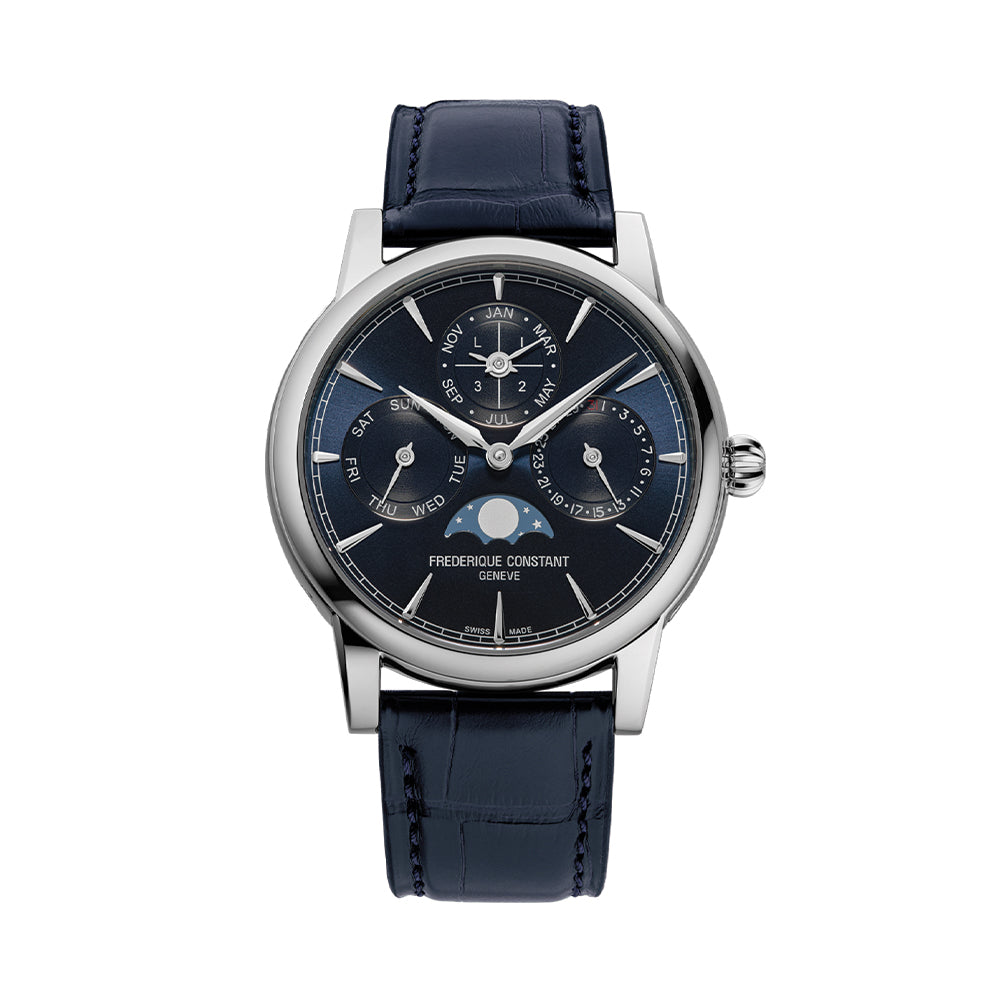Manufacture Perpetual Calendar 40mm - Blue on Leather Strap