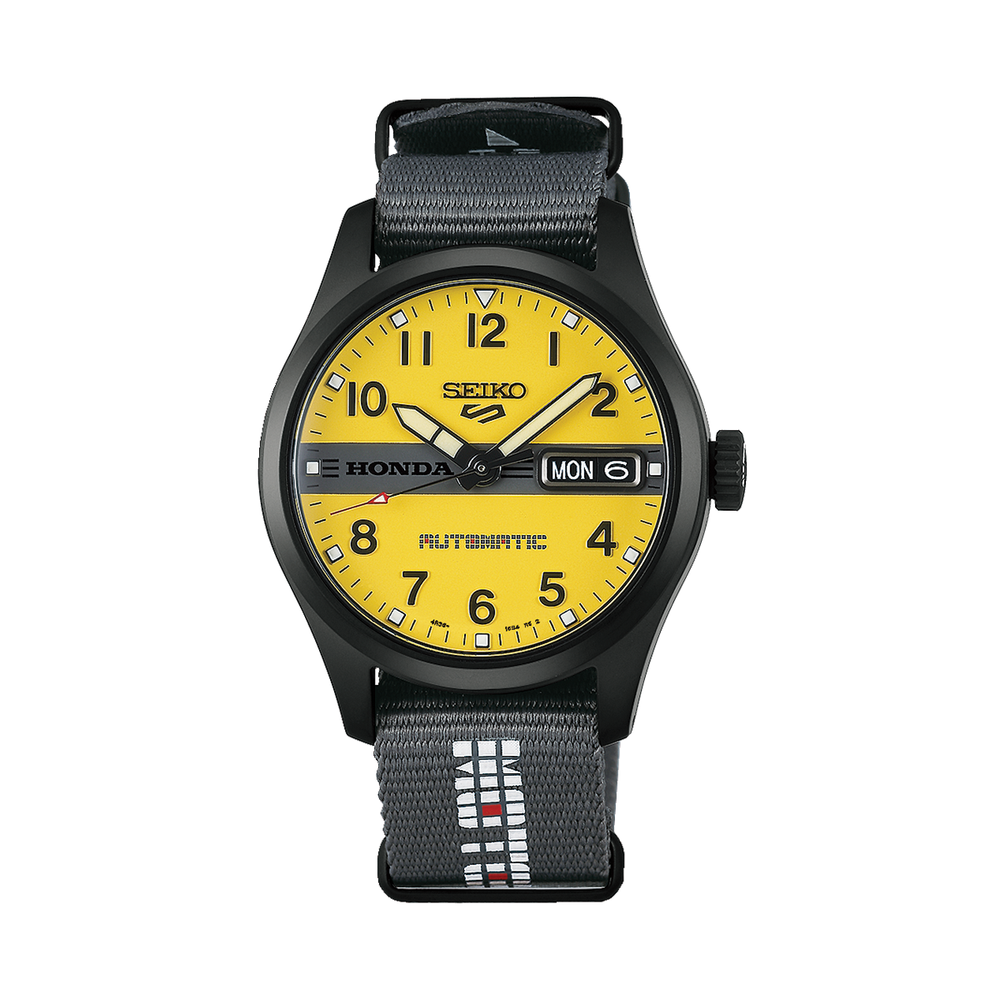 HDB010 5 Sports Field Honda Motocompo Limited Edition 36.4mm - Yellow on Fabric Strap