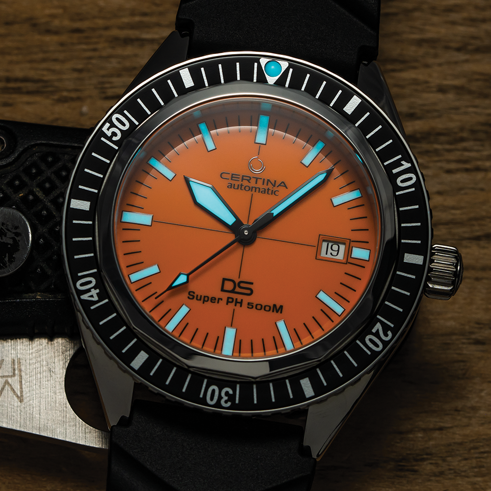 DS Super PH500M 43mm - Orange on Rubber Strap | Teddy Baldassarre