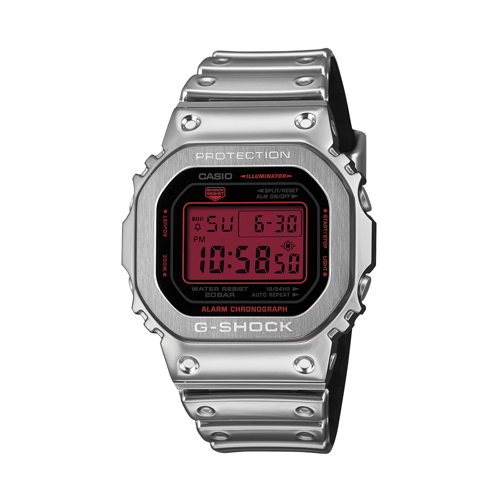 GM5600YRA-8 Digital Quartz 43.2mm - Black on Resin Band
