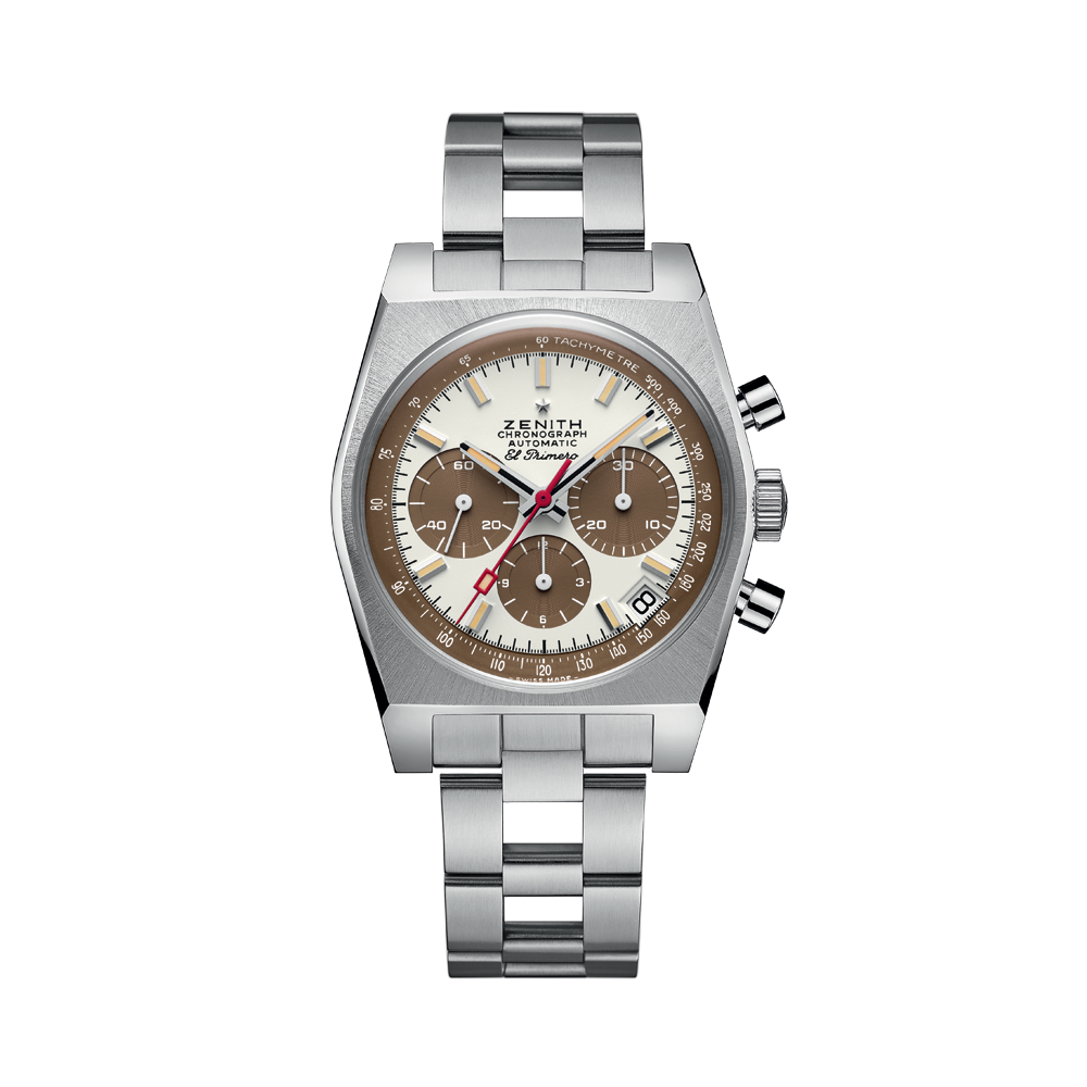Chronomaster Revival A384 37mm - White, Brown Accents on Bracelet