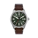 Garrison Eco-Drive 42mm - Green on Leather Strap