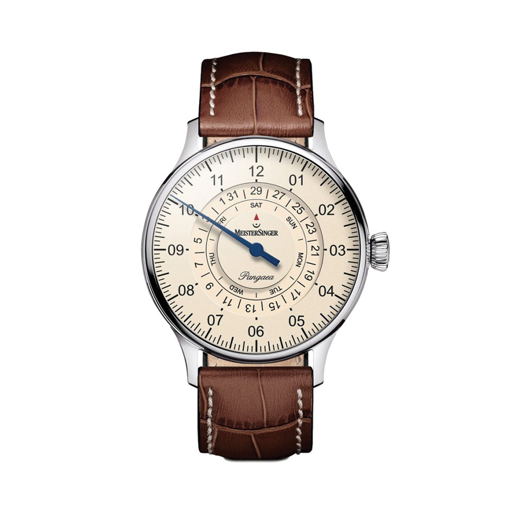 Pangaea Day Date 40mm - Ivory on Leather Strap