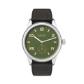Club Campus Steel Back 38.5mm - Olive on Leather Strap