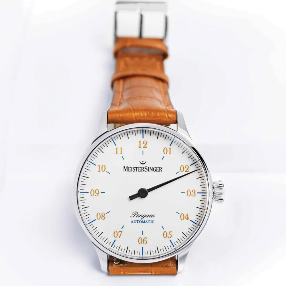 Pangaea 40mm - White on Leather Strap