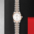 1926 Rose Gold Two-Tone 28mm - White, Diamond-Set on Bracelet