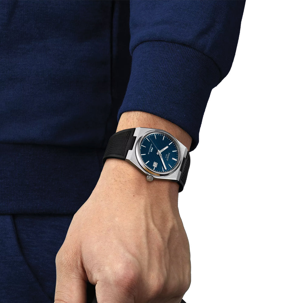 PRX Automatic Powermatic 80 40mm - Blue on Rubber Strap