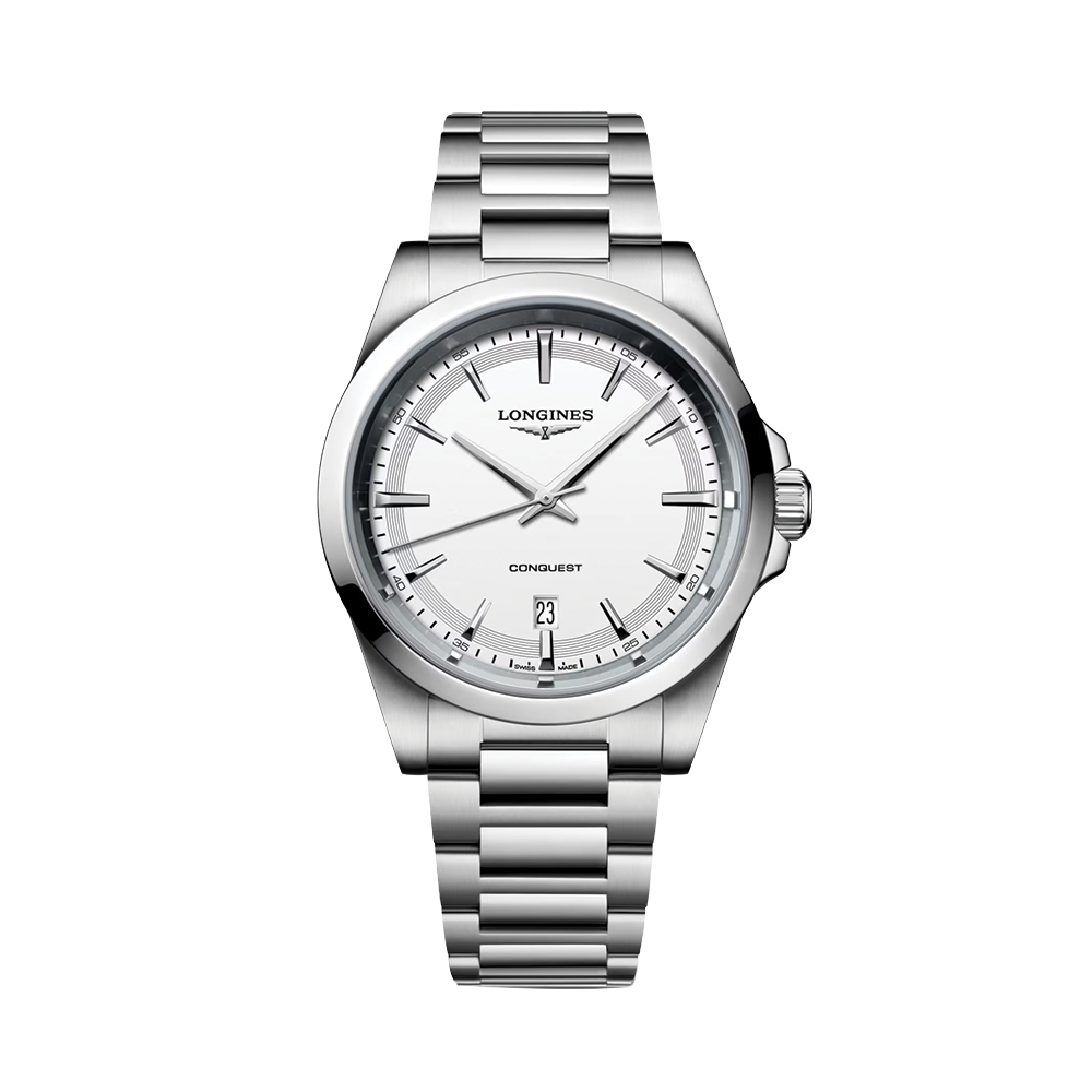 Conquest Quartz 41mm - White on Bracelet