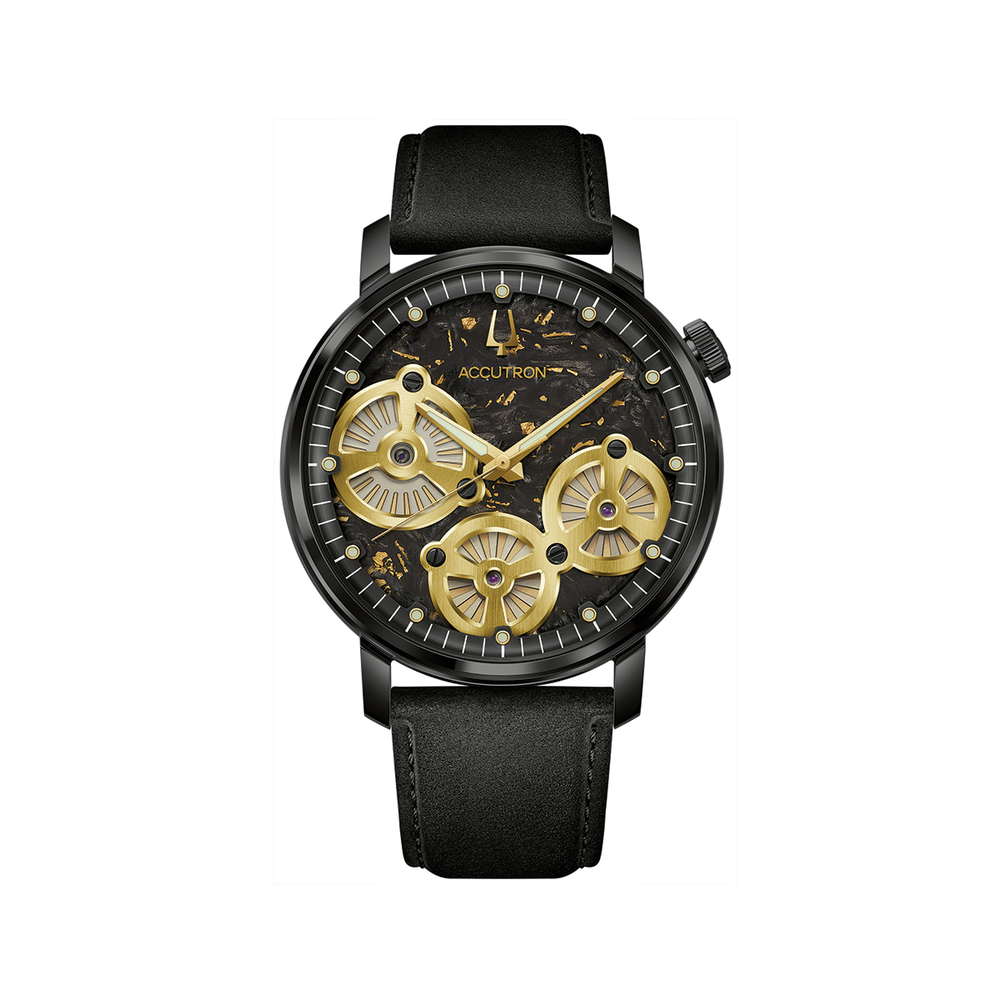 Spaceview Evolution 43.5mm - Black on Leather Strap