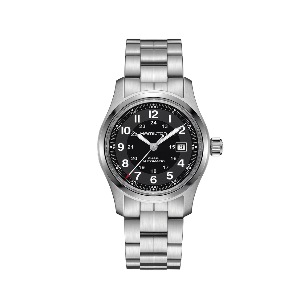 Khaki Field Auto 42mm - Black on Bracelet
