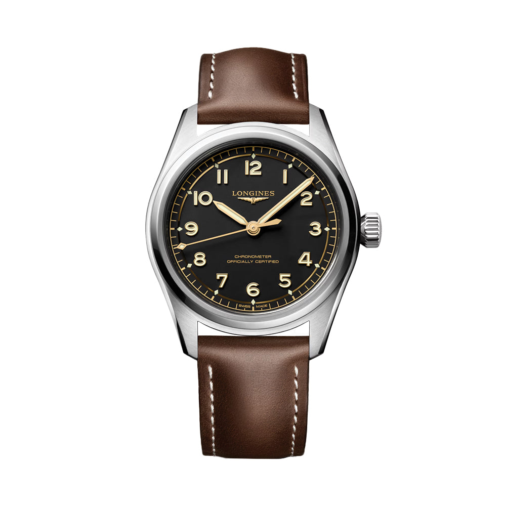 Spirit Pilot Automatic 39mm - Black on Leather Strap