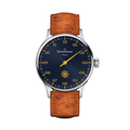 Pangaea 40mm - Blue on Leather Strap
