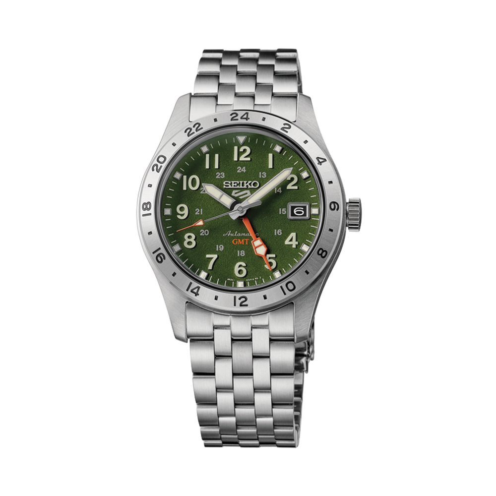HDB001 5 Sports Field GMT 39.4mm - Green on Bracelet