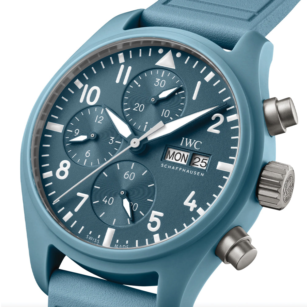 Pilot’s Watch Chronograph TOP GUN Miramar Ceramic Case 41mm - Blue on Rubber Strap