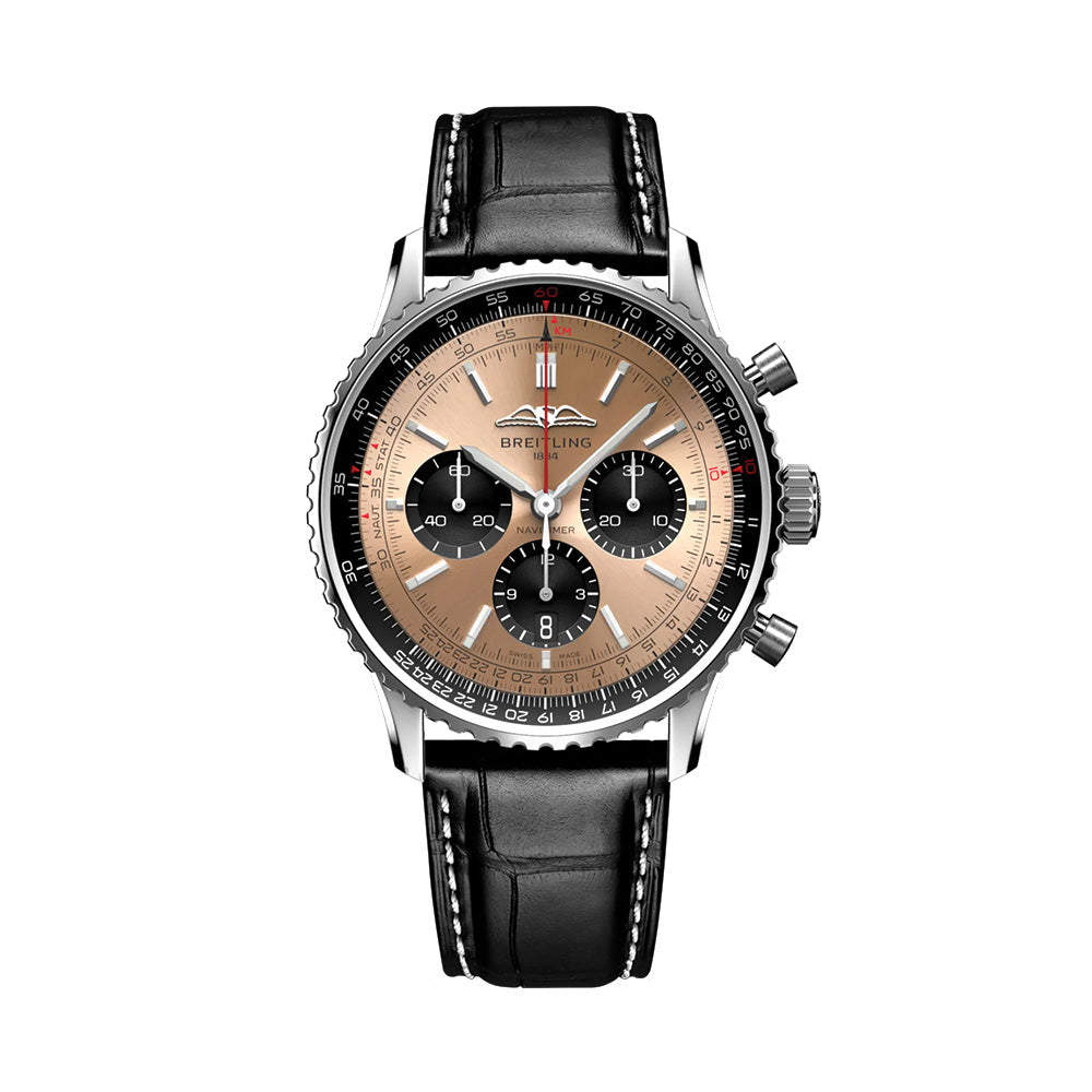 Navitimer B01 Chronograph 43mm - Copper on Leather Strap