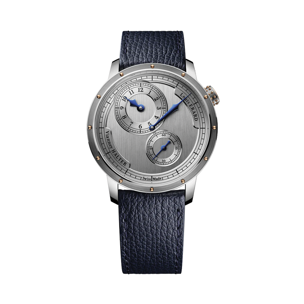 Le Régulateur Louis Erard x Vianney Halter II Worldwide Limtied Edition 43mm - Silver on Leather Strap