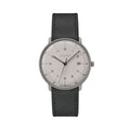 Max Bill MEGA Solar Titanium 38mm - Grey on Leather Strap