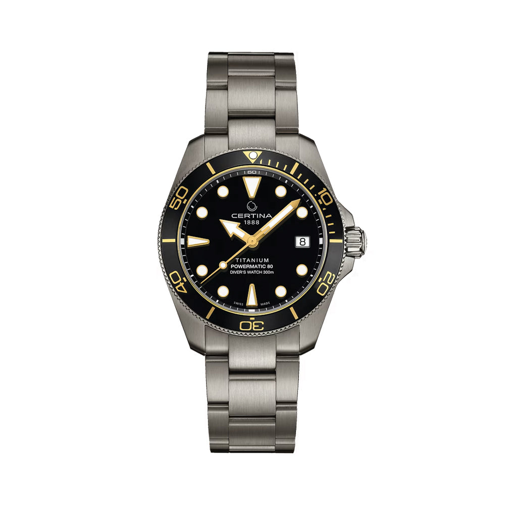 DS Action Diver New DS Concept Extreme Shock Resistance Titanium 38mm – Black on Bracelet