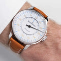 Perigraph 43mm -  White on Leather Strap