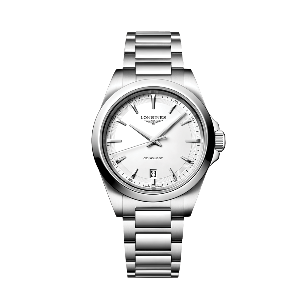 Conquest Quartz 38mm - White on Bracelet