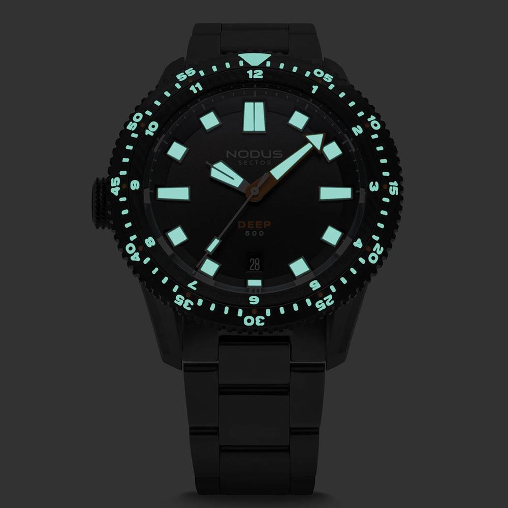 Sector Deep Damascus DLC 38mm - Grey on Bracelet